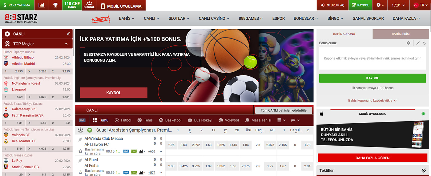 888STARZ Bahis ve Casino Web Sitesi. 